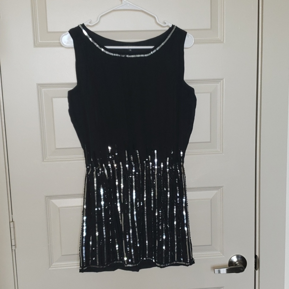 Little black and silver sequin dress